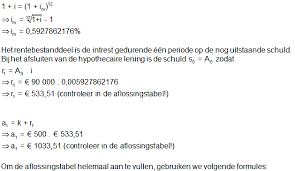 rekenmodule hypothecaire lening