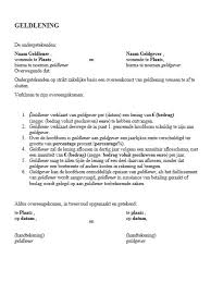 geld lenen familie contract